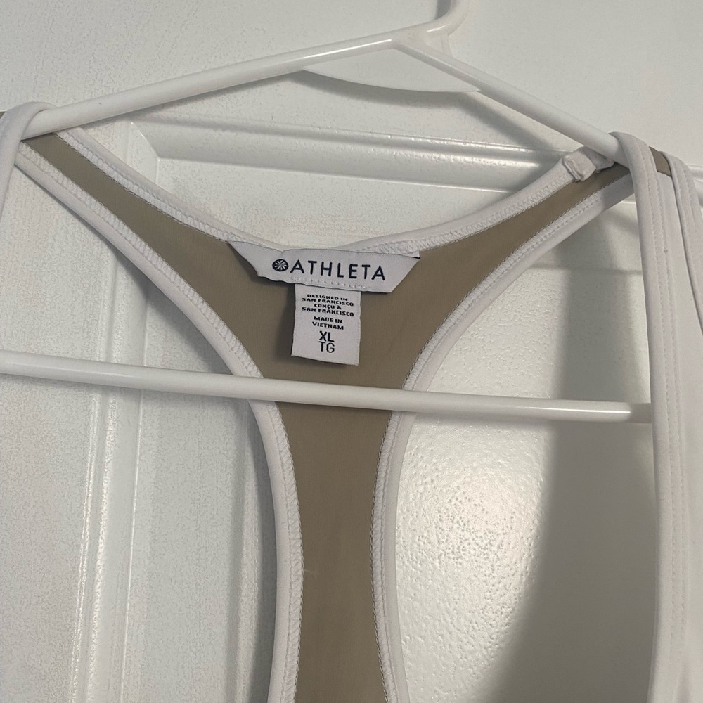 NWT Athleta White Tennis Dress with Black Waistband - Picture 5 of 5